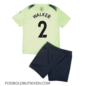 Manchester City Kyle Walker #2 Tredjetrøje Børn 2022-23 Kortærmet (+ Korte bukser)